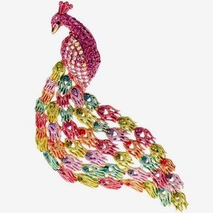 Absolutely stunning Peacock Brooch by Eleanor ShuMark. NWT